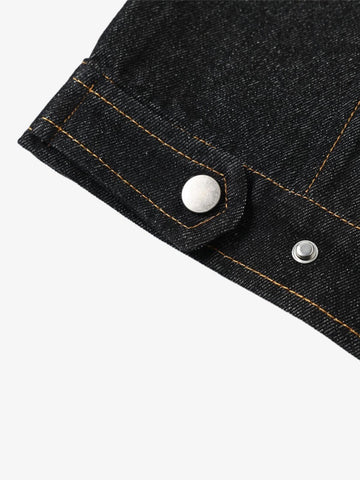 Deconstructed Exposed-Stitch Airplane-Button Jacket