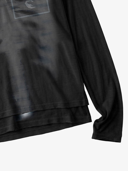 Layered Skeleton Print Blouse