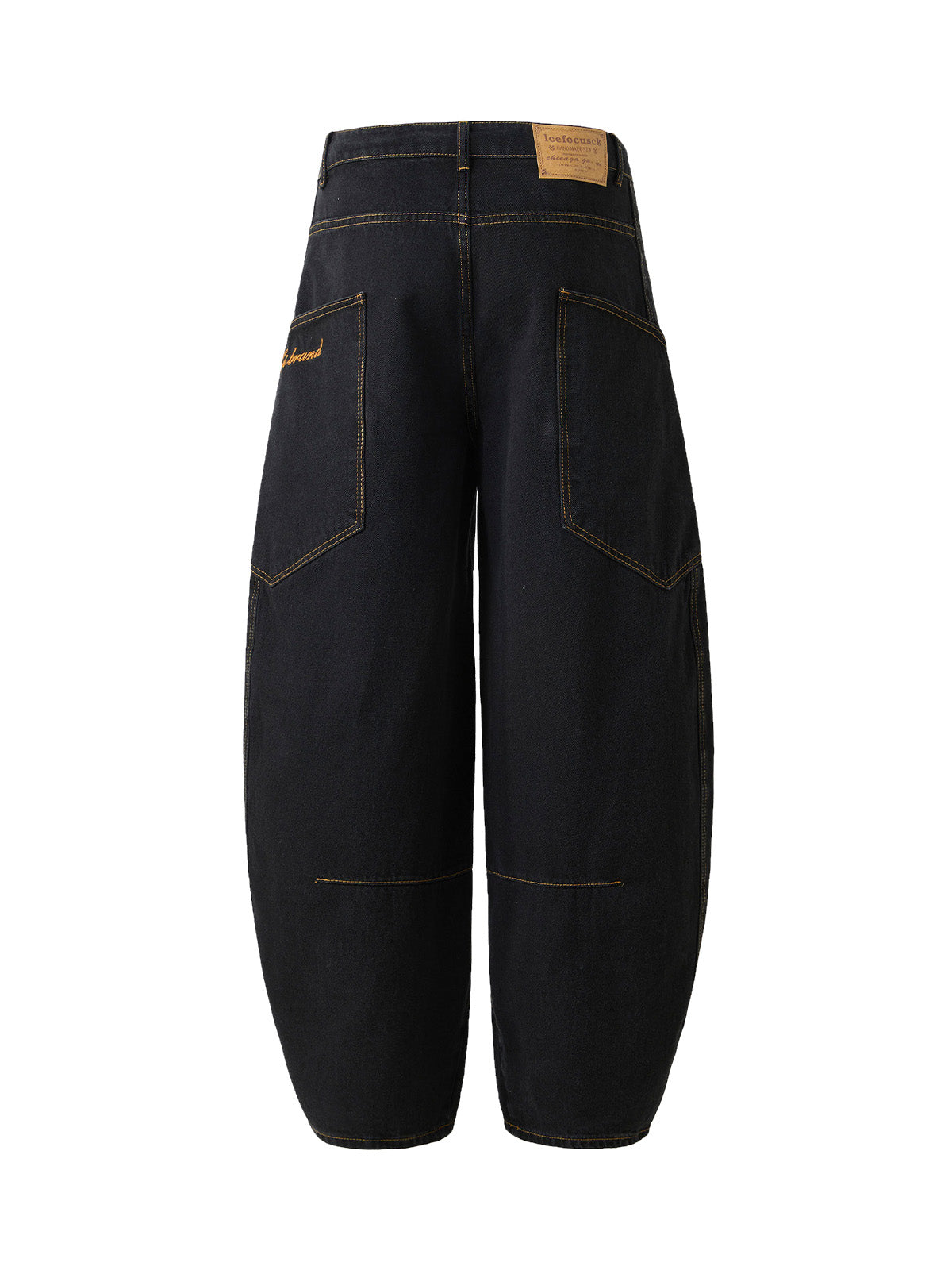 Embroidered Barrel Leg Jeans 