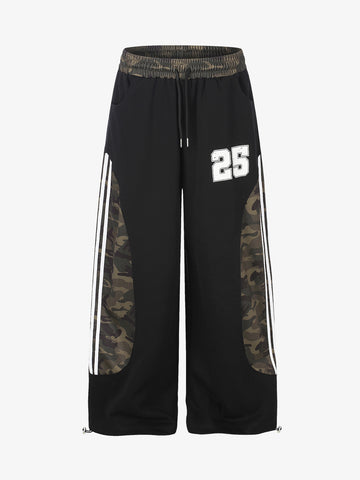 Camo Patchwork Baggy Sweatpants