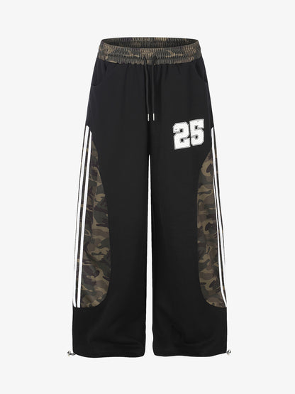 Camo Patchwork Baggy Sweatpants