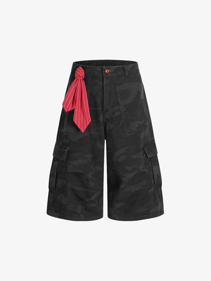 Vintage Camouflage Denim Jorts 
