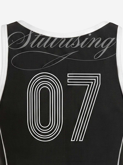 Number Logo Color Block Vest