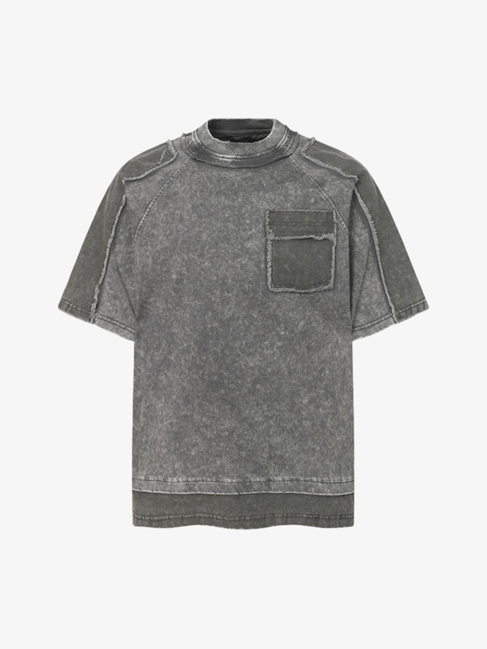 Exposed Seam Washed T Shirt 