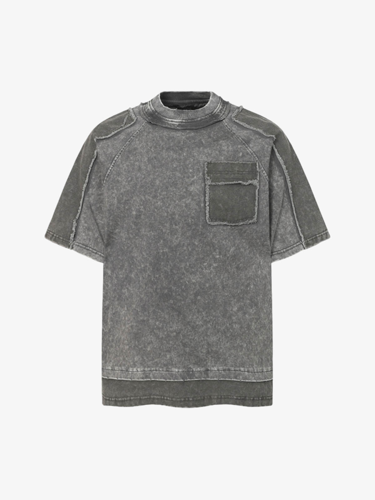 Exposed Seam Washed T Shirt 