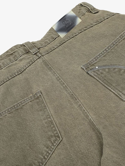 Wide-Leg Utility Trousers with Oversized Pockets - Perfect for Casual and Outdoor Adventures 