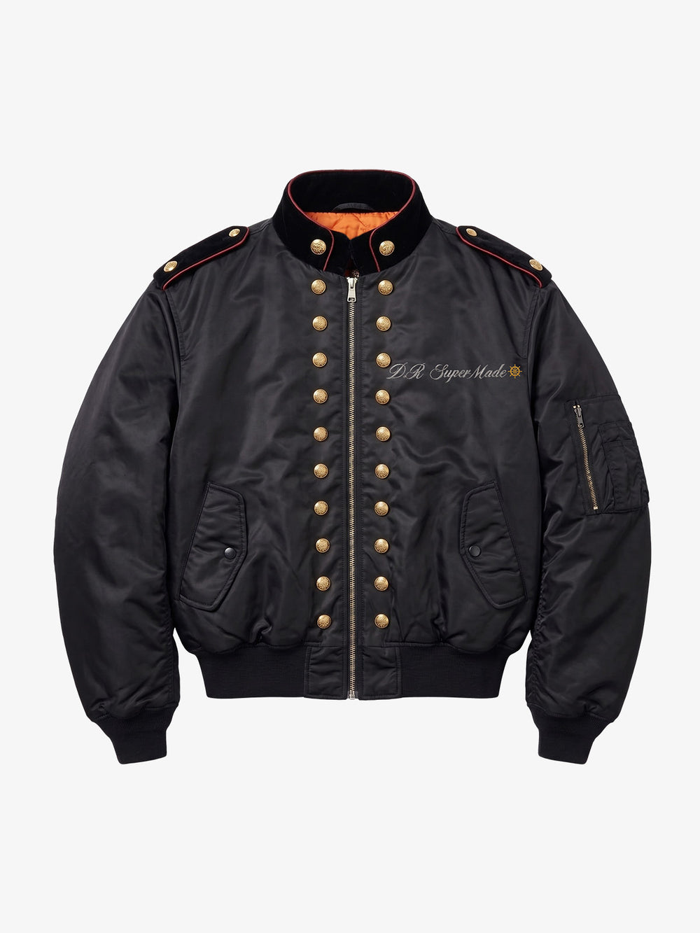 Napoleonic Button Padded MA-1 Bomber Jacket