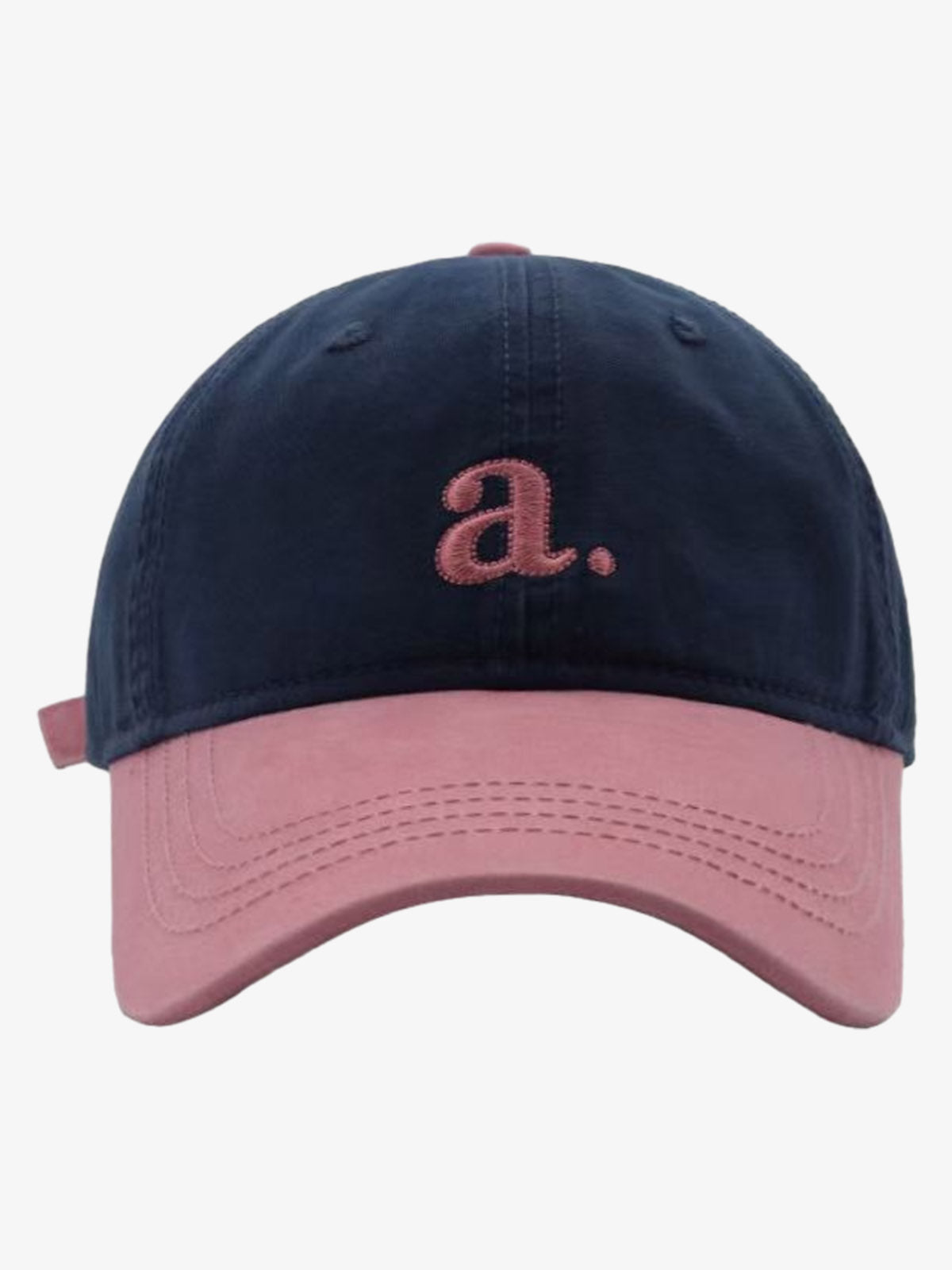 Embroidered Letter "a." Washed Baseball Cap 