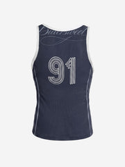 Gilet con logo numerico e blocchi di colore