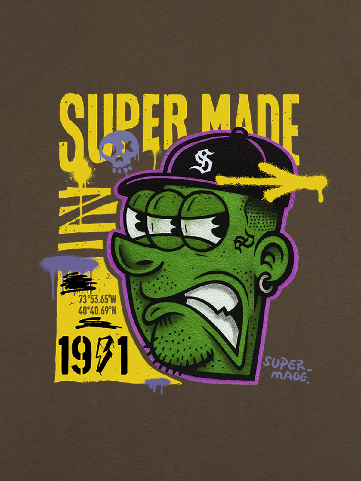 Graphic T-Shirt with Bold Monster Design for Streetwear Enthusiasts 