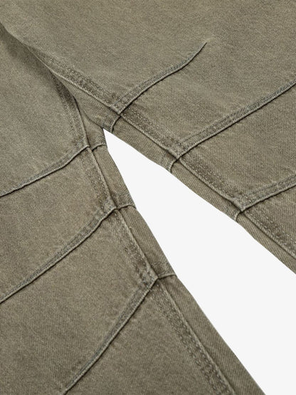 Wide-Leg Utility Trousers with Oversized Pockets - Perfect for Casual and Outdoor Adventures 