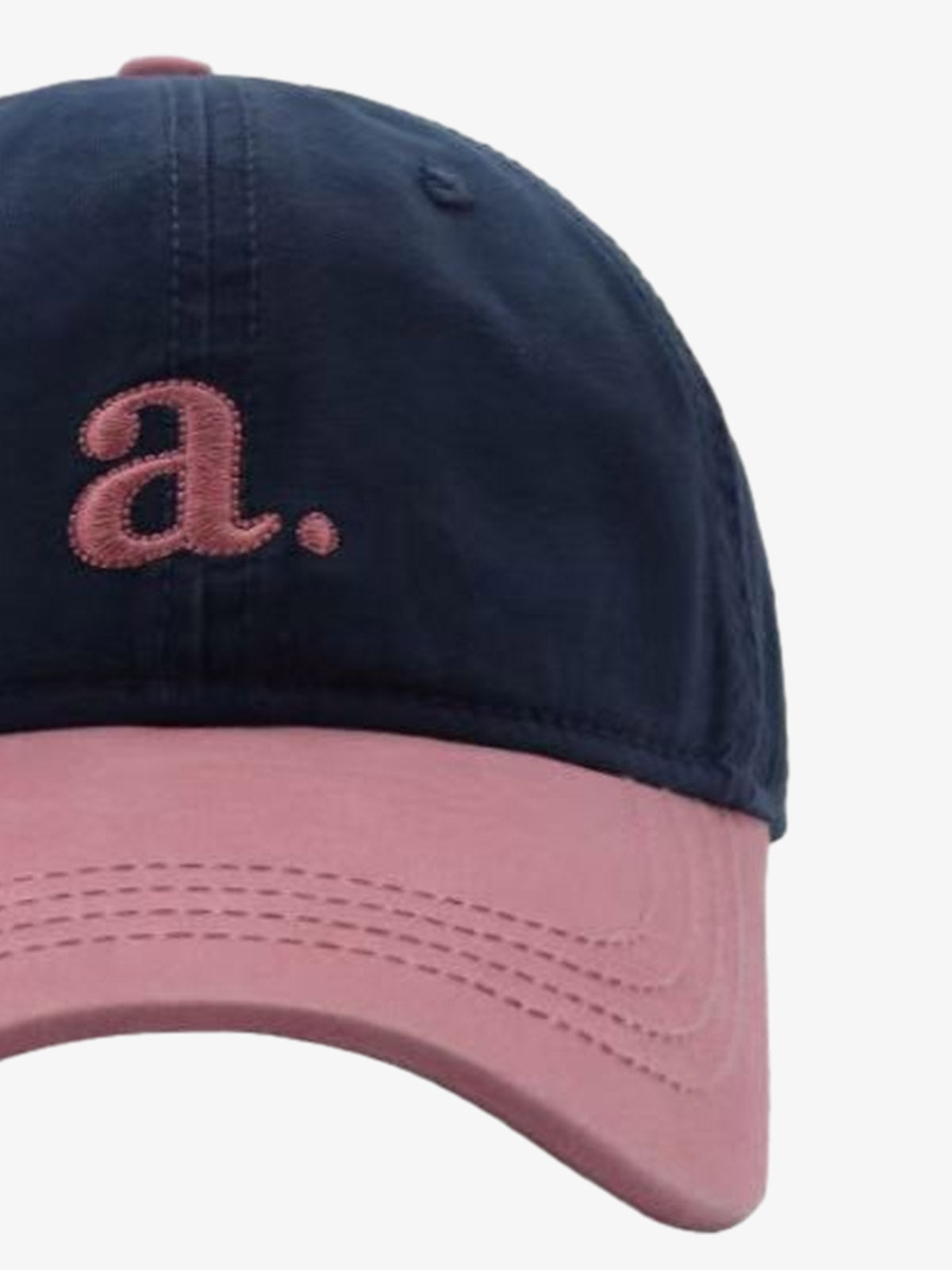 Embroidered Letter "a." Washed Baseball Cap 