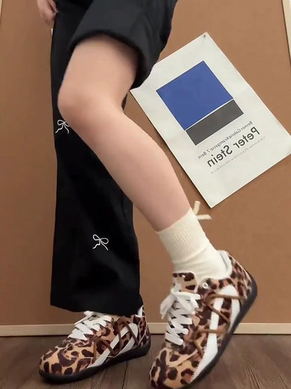 Leopard Print Sneakers for Women - Trendy and Comfortable Athletic Shoes 