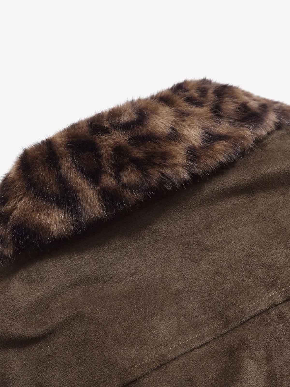 Stylish Leopard Collar Bomber Jacket for Women - Perfect for Casual and Fashionable Looks 