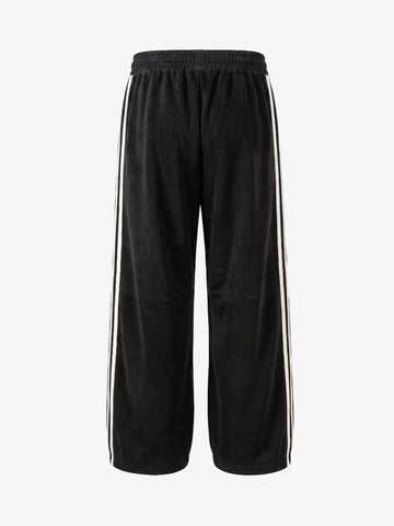 Logo Striped Suede Track Pants