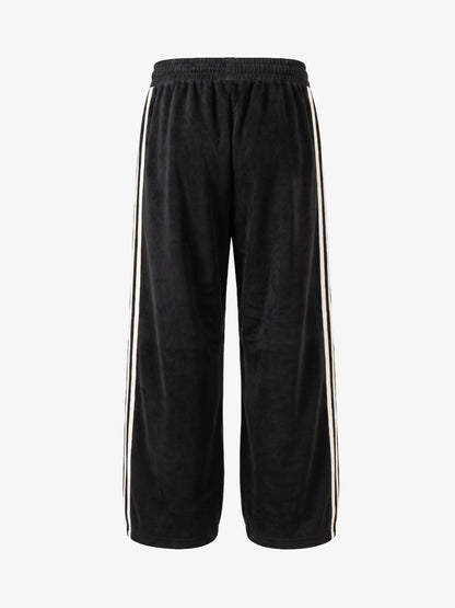 Logo Striped Suede Track Pants
