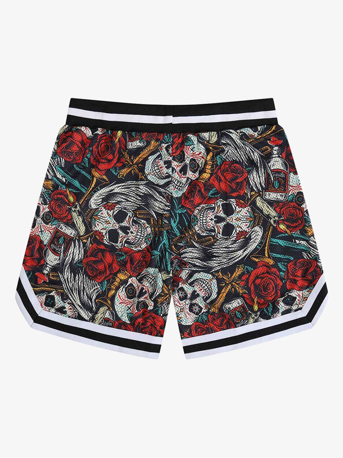 Retro-Basketballshorts aus Mesh mit Kordelzug