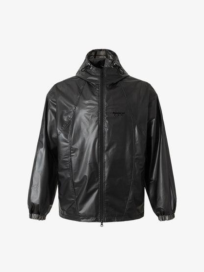 Thesupermade Shiny Functional Waterproof Hooded Jacket 