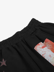 Floral Graffiti Graphic Sweatpants