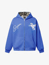 Embroidered Pegasus Zip-Up Hoodie