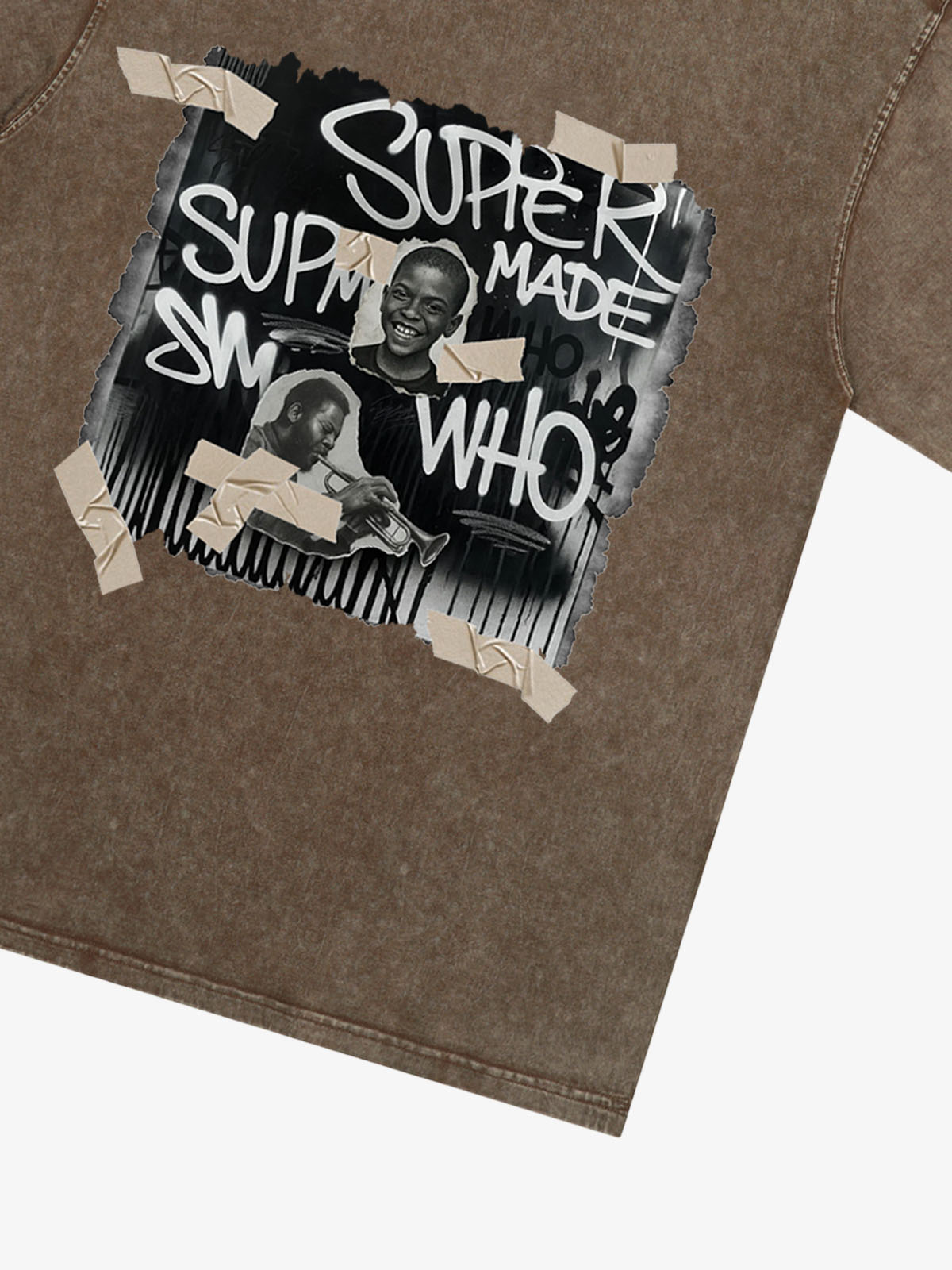 Supermade Street Retro Character Collage T-shirt 