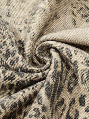 Leopard Distressed Scimitar Jeans