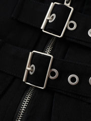 Button-Detail Techwear Work Jacket