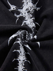 T-shirt à motif squelette vieilli Thesupermade, coupe carrée