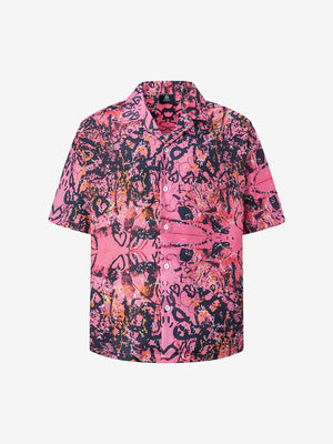 Thesupermade Graffiti Print Short-sleeved Shirt 