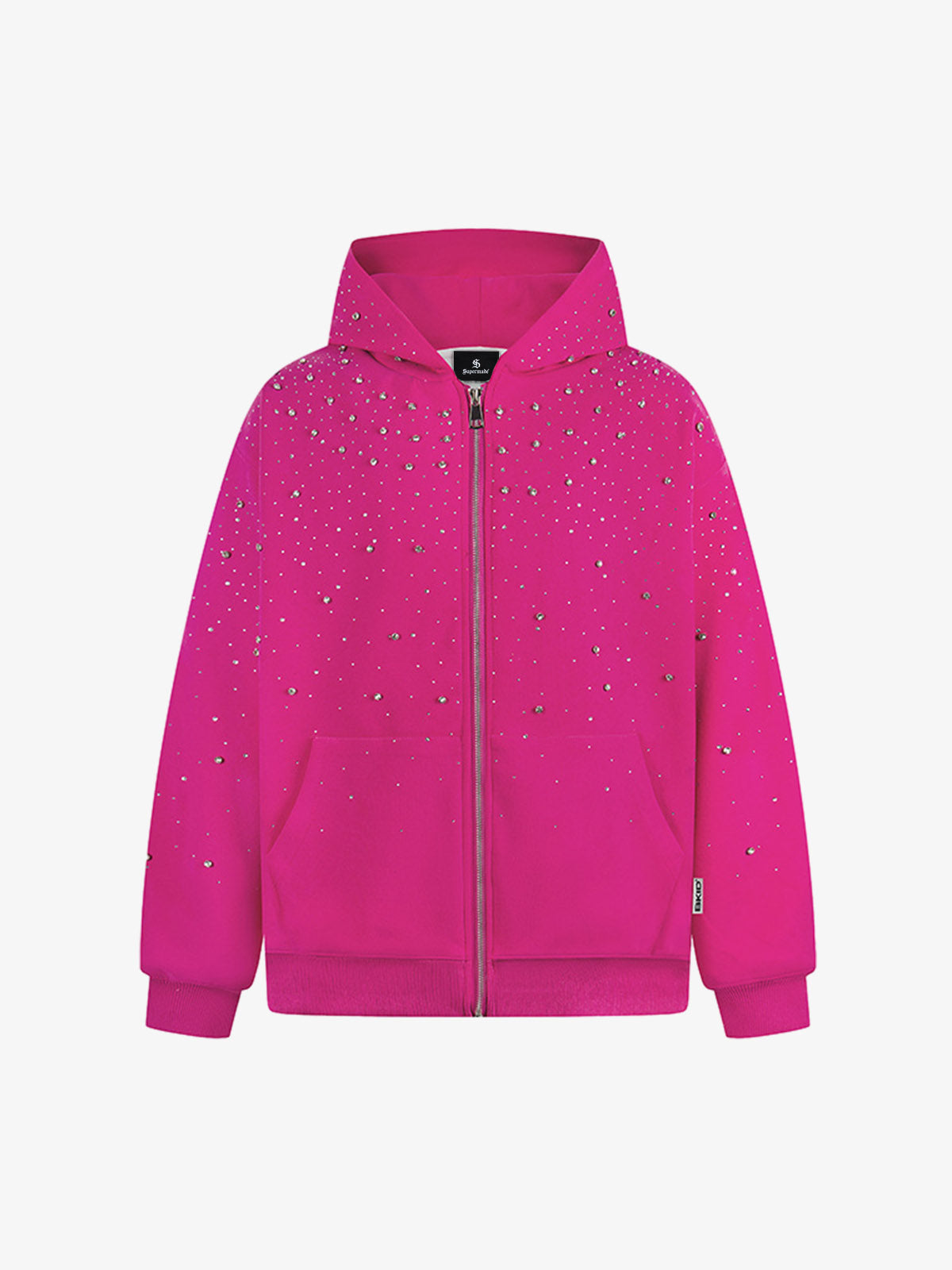Rhinestone Zip Hoodie