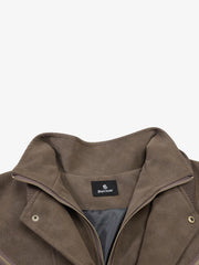 Zipper-Detail Structured Biker Jacket