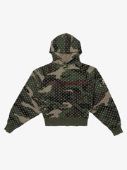 Polka Dot Camo Ripped Hoodie