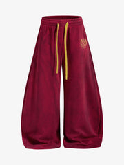 Crest Graphic Wide-Leg Sweatpants