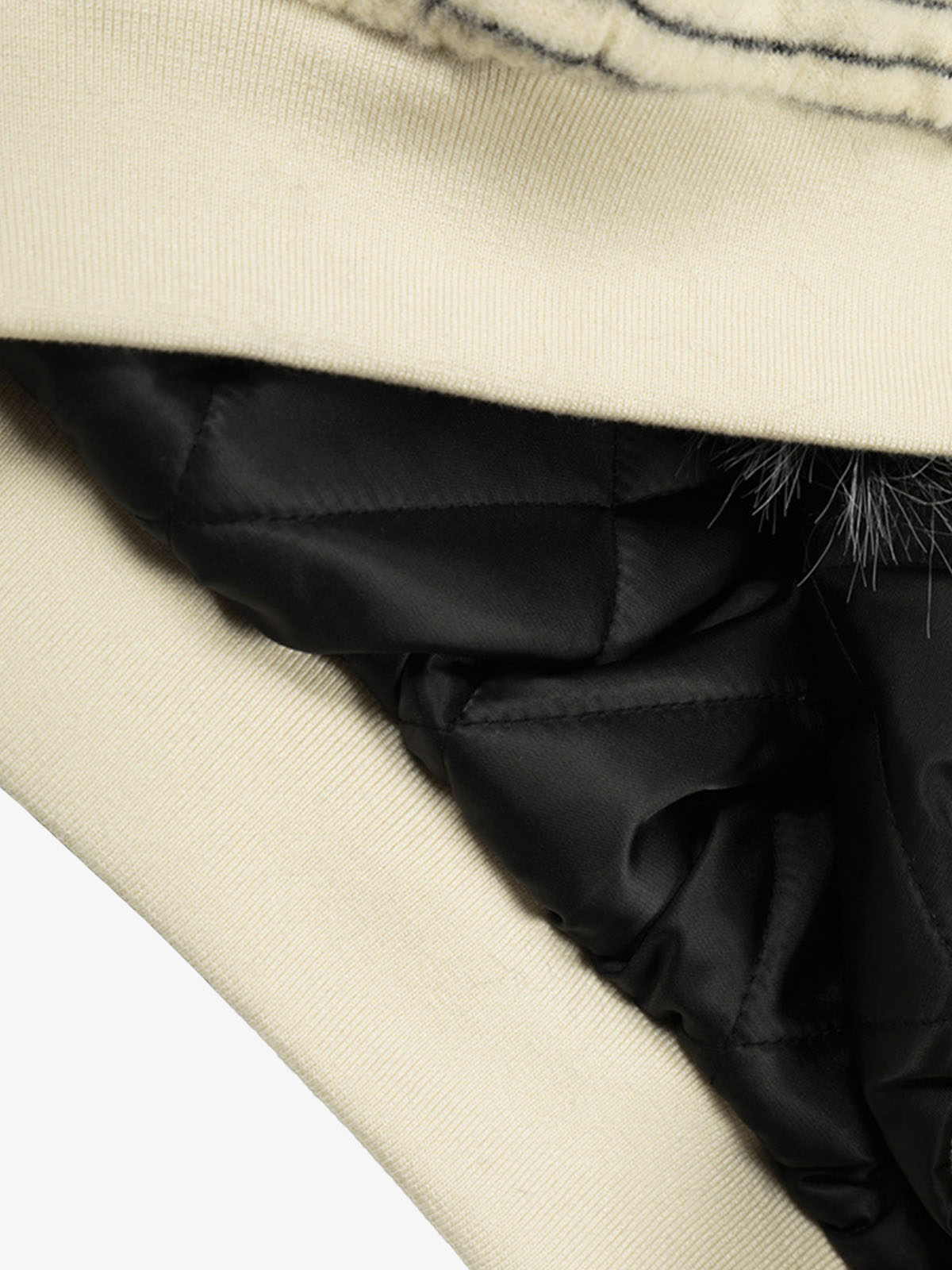 Striped Hooded Jacket with Faux Fur Trim for Winter and Fall 