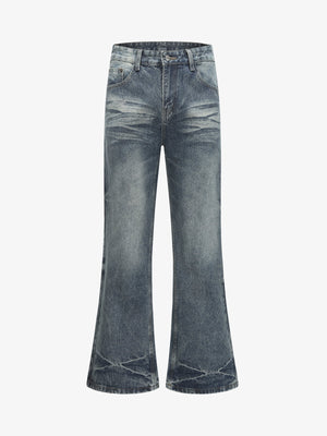 Stylish Silver Gradient Flare Jeans for Women - Perfect for Trendy Outfits 