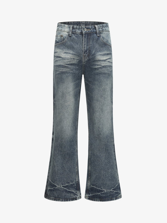 Stylish Silver Gradient Flare Jeans for Women - Perfect for Trendy Outfits 