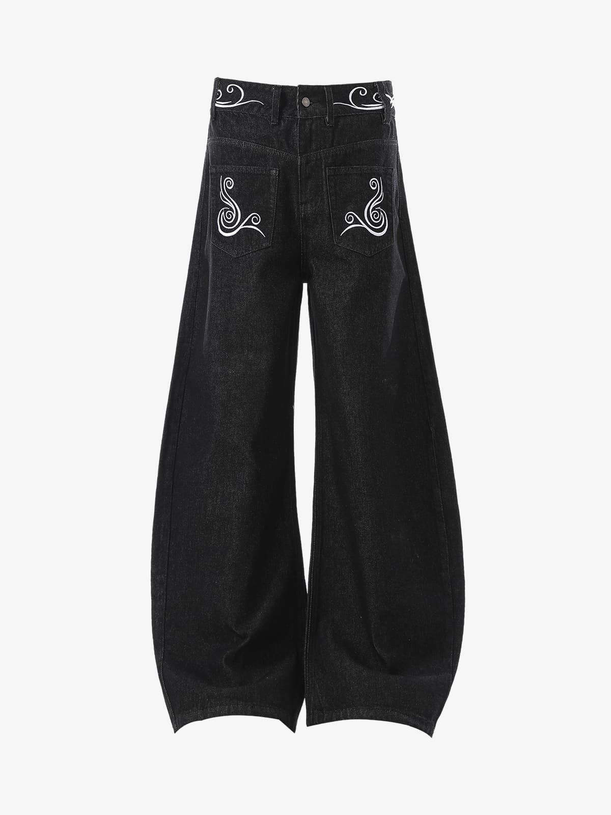 High-Waisted Wide-Leg Cargo Pants with Unique Pocket Design 