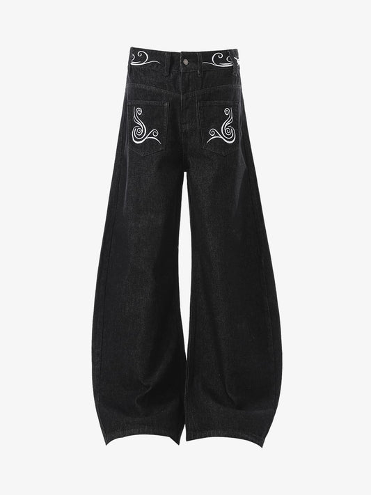 High-Waisted Wide-Leg Cargo Pants with Unique Pocket Design 