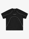 Reflective Striped Suede Tee