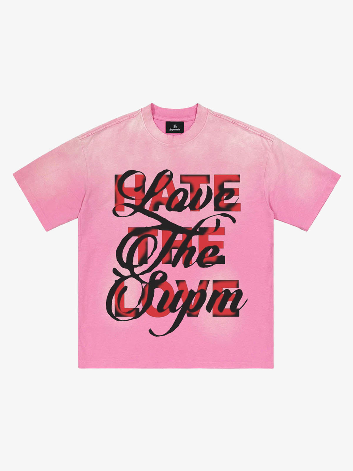 Retro Color-Blocked Lettering T-Shirt 