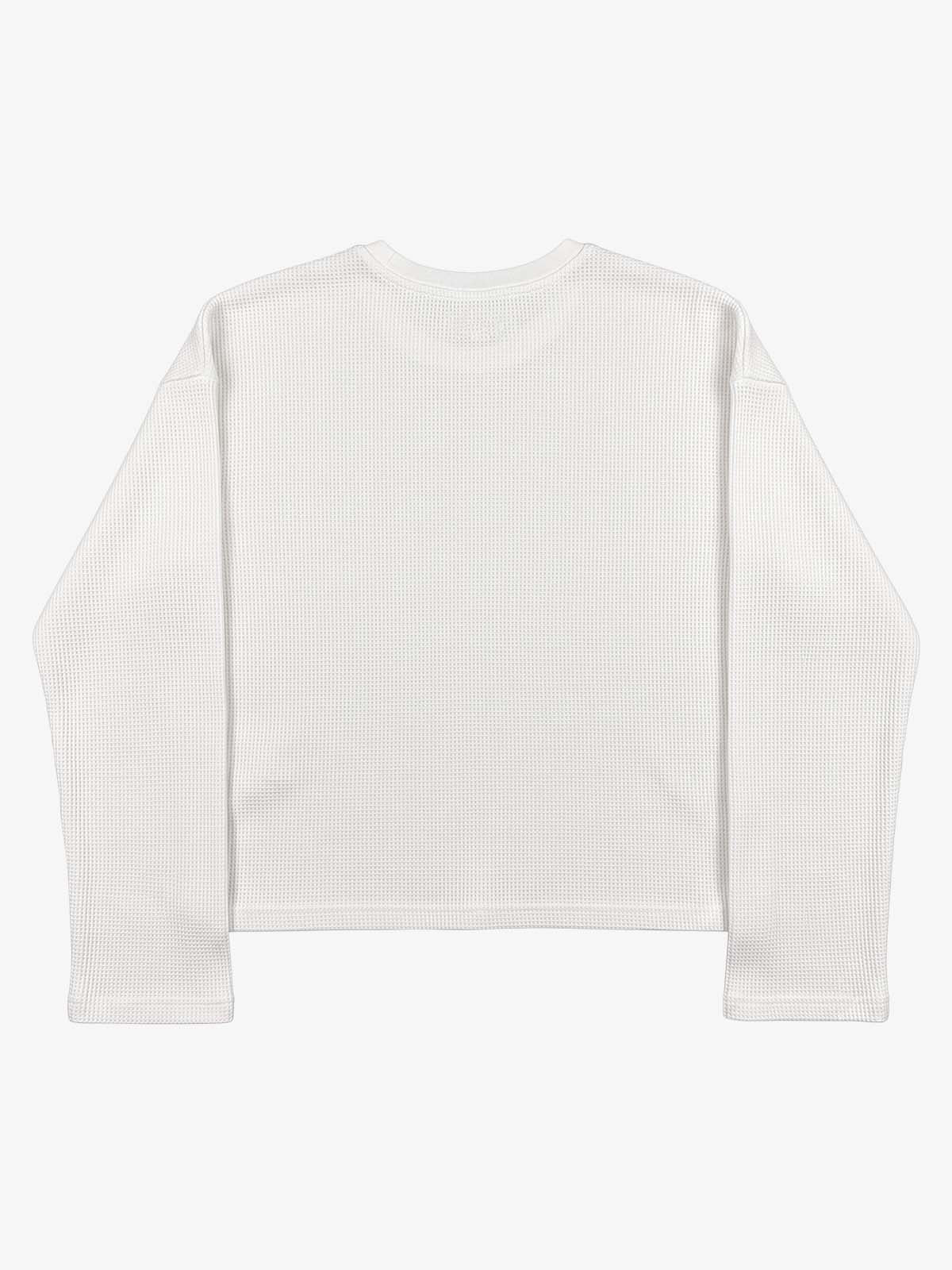 Anti-War Graphic Beaded Waffle Long Sleeve Tee