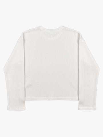 Anti-War Graphic Beaded Waffle Long Sleeve Tee