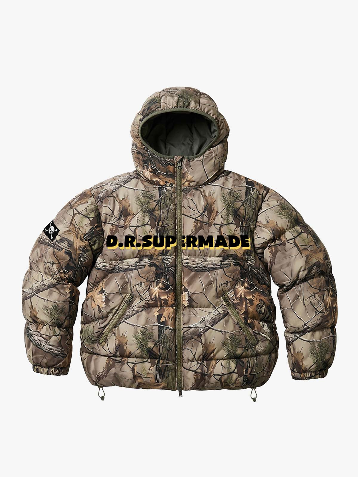 Camo Graphic Hooded Padded Coat