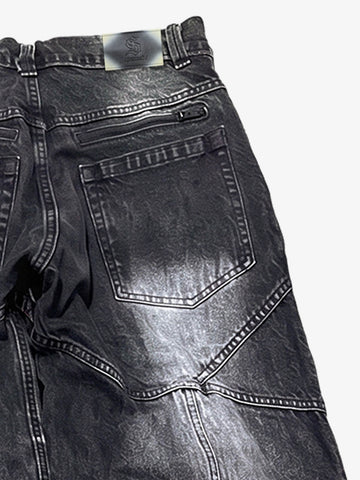 Patchwork Zip Detail Jeans