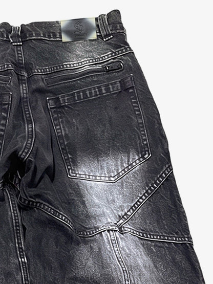 Patchwork Zip Detail Jeans