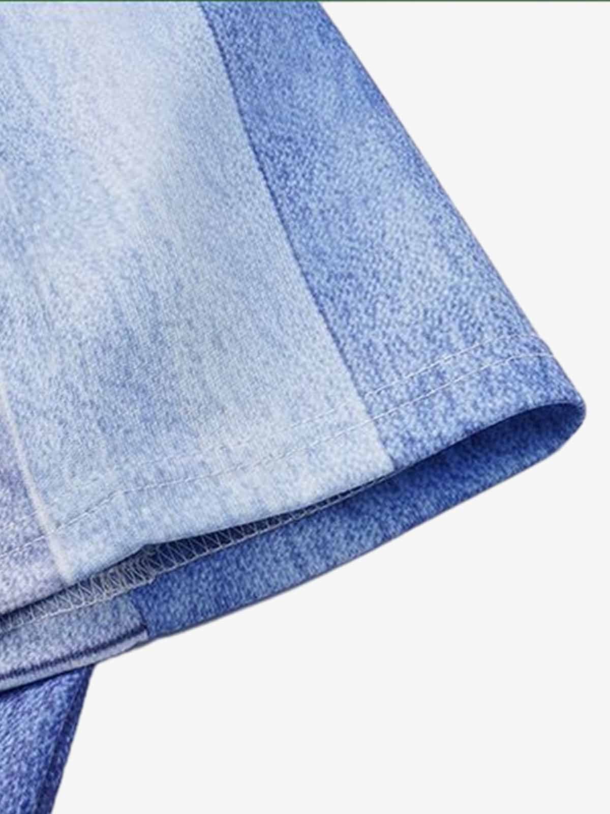 Denim Patchwork Oversized Tee