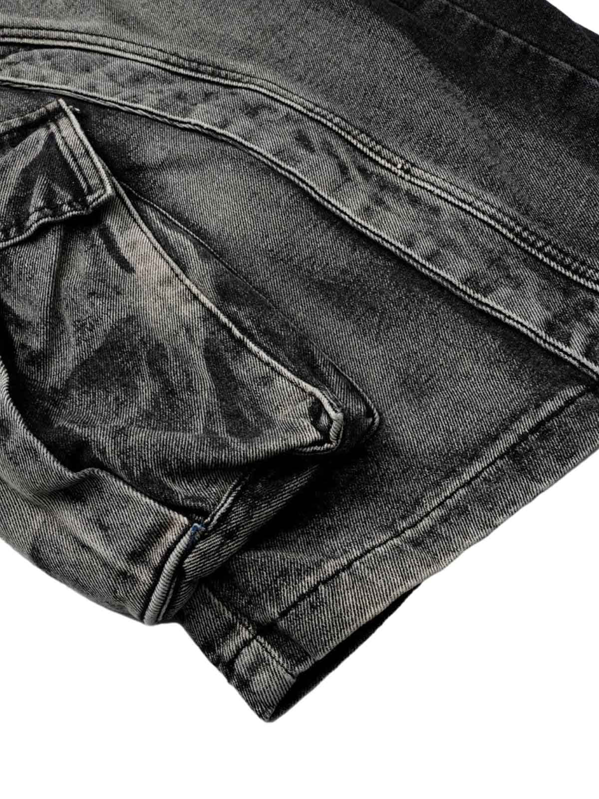 Washed Cargo Denim Shorts - 2382 