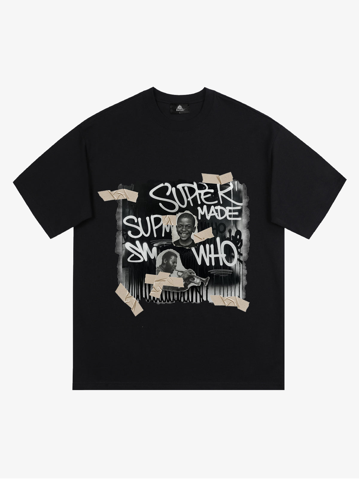 Supermade Street Retro Character Collage T-shirt 