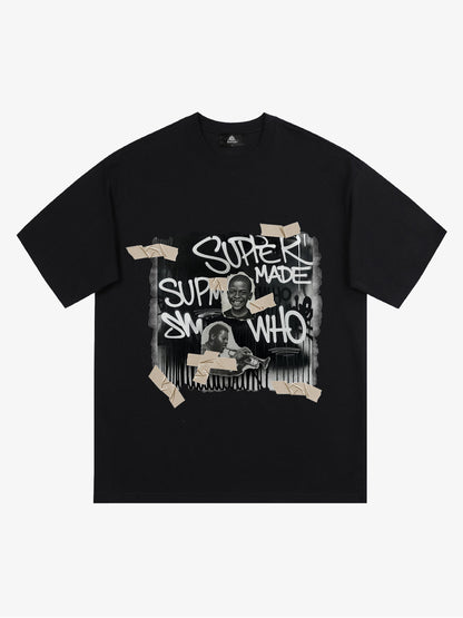 Supermade Street Retro Character Collage T-shirt 