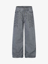 Cut-Out Rivet Jeans